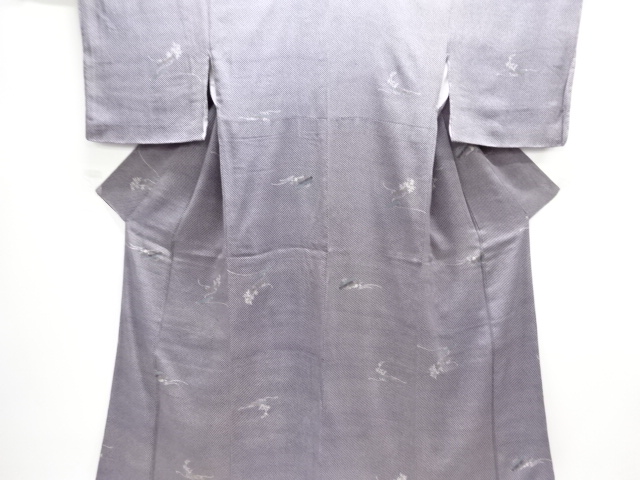 大正ロマン　錦紗花筏模様着物